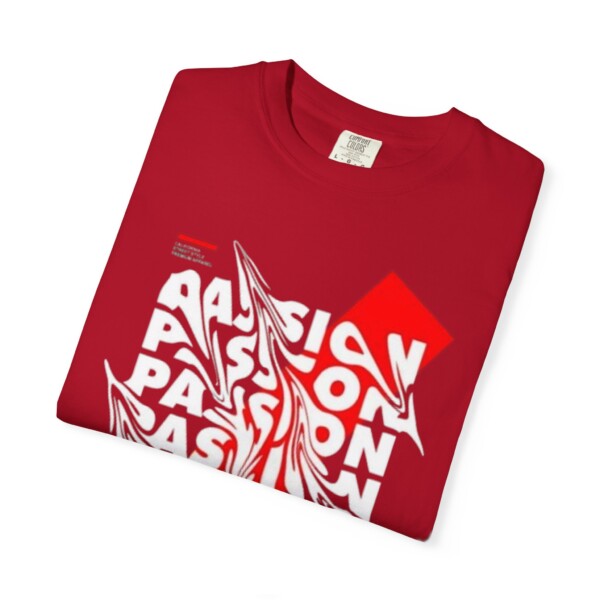 Passion graphic digital print  t-shirt for men red colour premium quality - Image 2