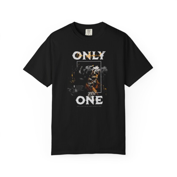 only one graphic design DTF printing t-shirt for men black premium quality - Image 3