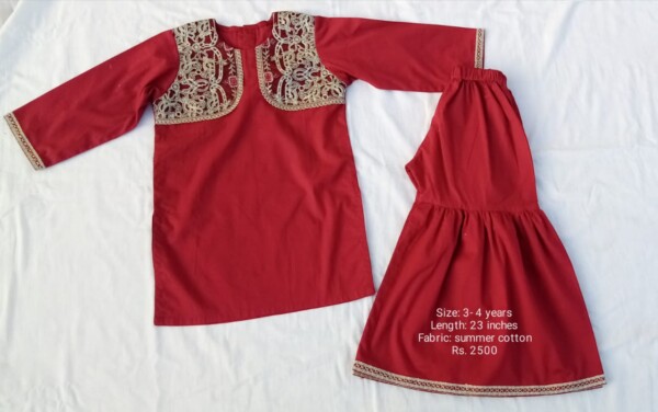 Shirt with gharara