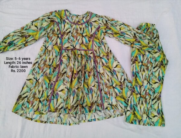 Frock with bell bottom trouser