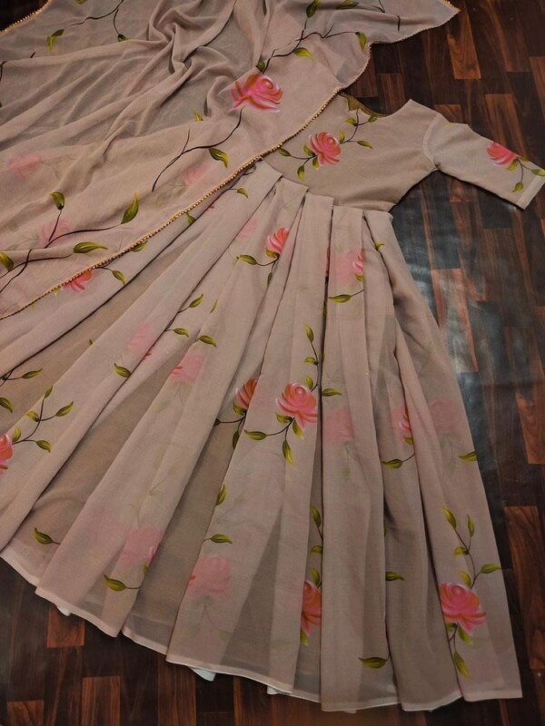 Shafoon long frock