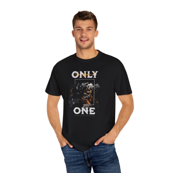 only one graphic design DTF printing t-shirt for men black premium quality