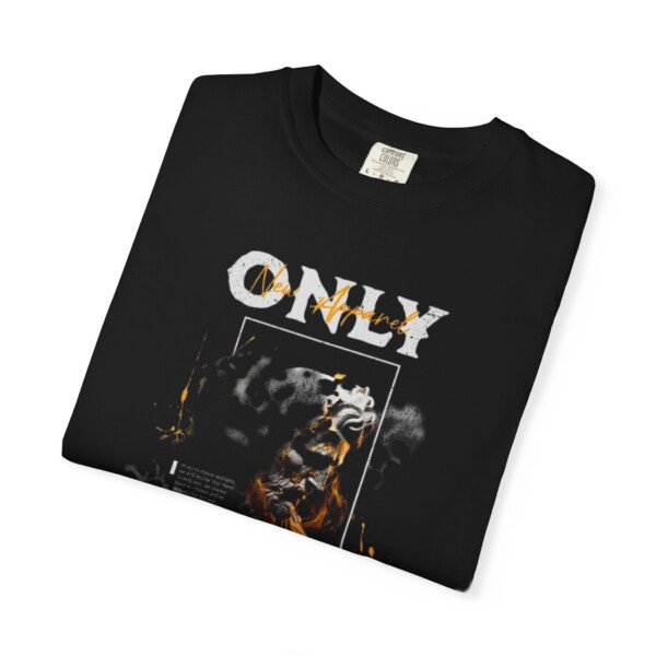 only one graphic design DTF printing t-shirt for men black premium quality - Image 2