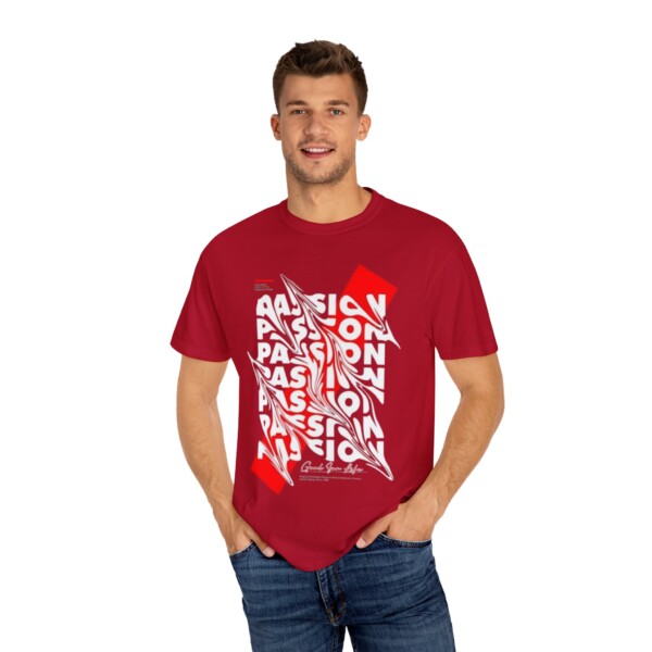 Passion graphic digital print  t-shirt for men red colour premium quality