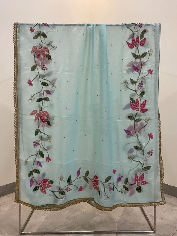 Hand painted Dupata - Image 6