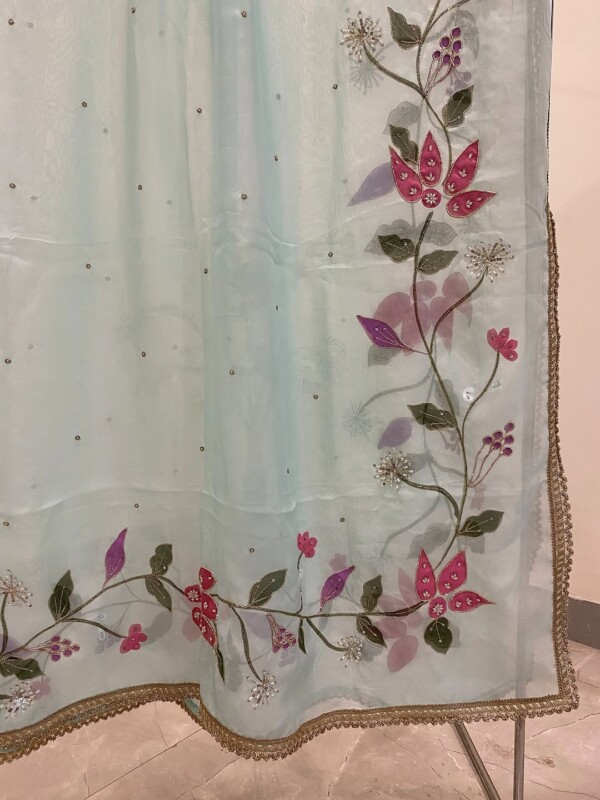 Hand painted Dupata - Image 5