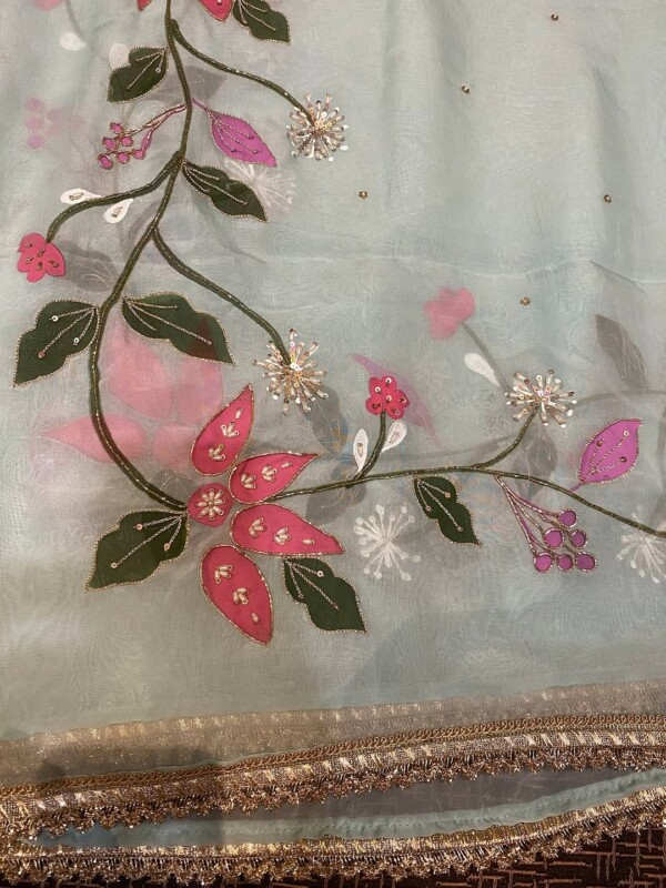 Hand painted Dupata - Image 2