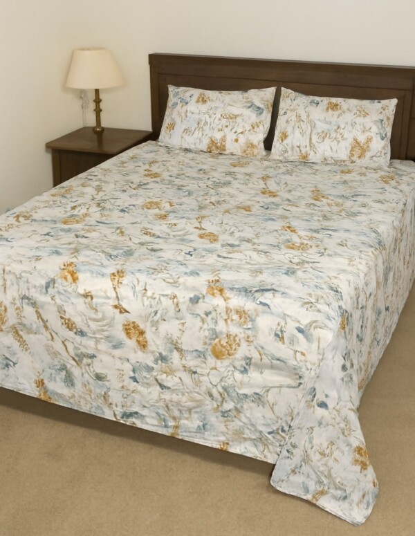 HIthread Bedsheet with Two Pillow Covers