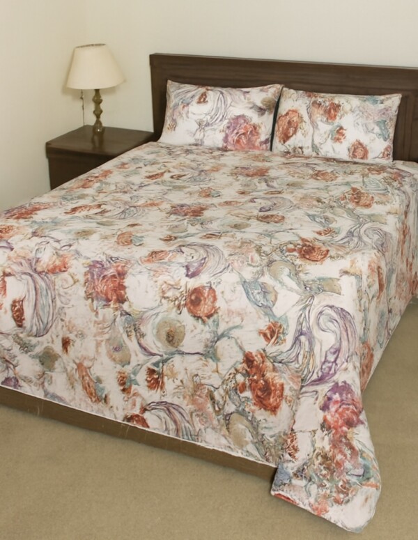 HIthread Bedsheet with Two Pillow Covers