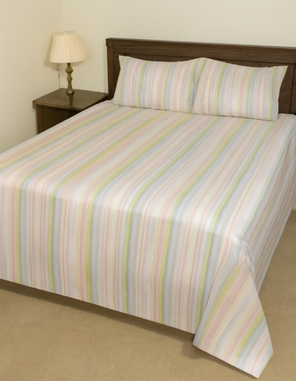 HIthread Bedsheet with Two Pillow Covers