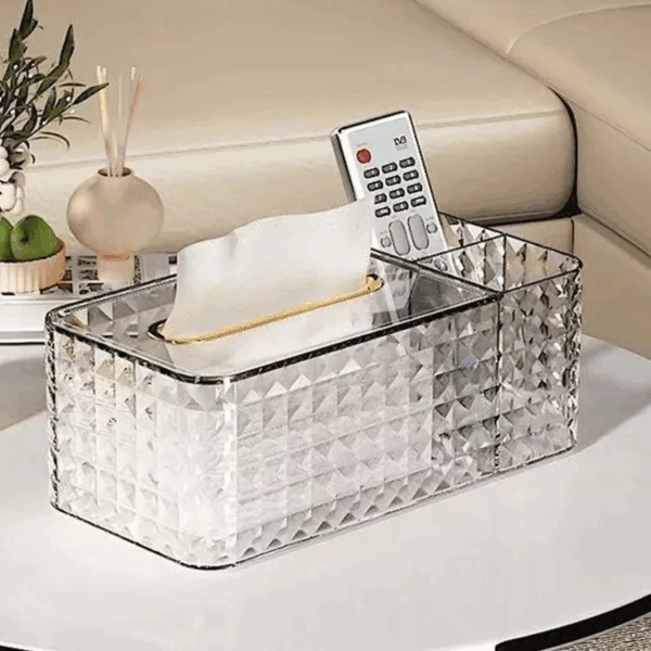 Luxury Tissue Box Holder | Diamond Napkin Container Case - zaynab mart