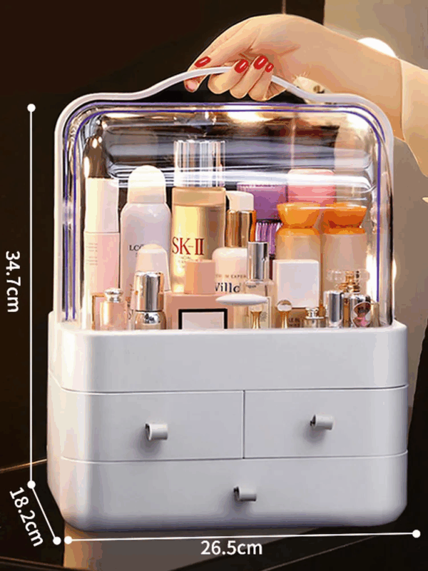 Makeup Organizer, Waterproof & Dustproof Cosmetic Organizer - zaynab mart
