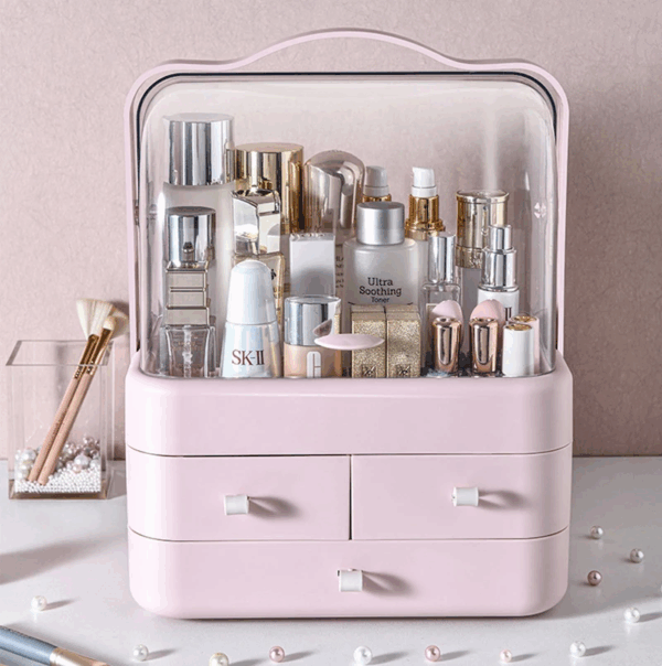 Makeup Organizer, Waterproof & Dustproof Cosmetic Organizer - zaynab mart