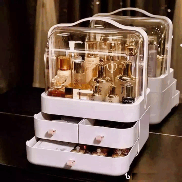 Makeup Organizer, Waterproof & Dustproof Cosmetic Organizer - zaynab mart