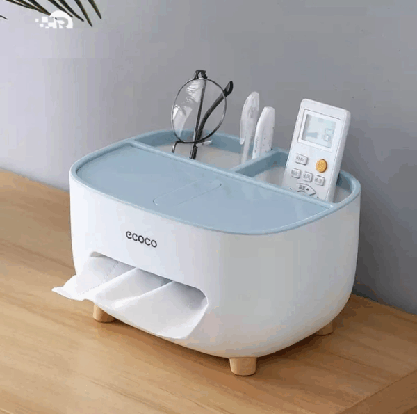 Ecoco Tissue Box Multifunction with Remort organizer - zaynab mart
