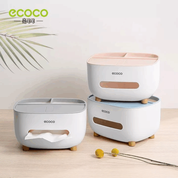 Ecoco Tissue Box Multifunction with Remort organizer - zaynab mart