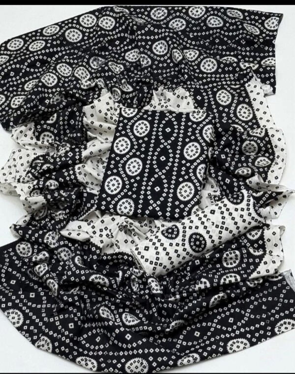 Black Ajrak 3pc - Image 4