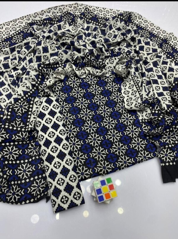 Hand Made Beautiful Ajrak Cotton jall Suits - Image 12