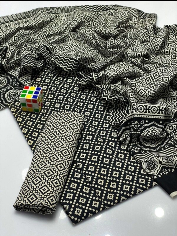Hand Made Beautiful Ajrak Cotton jall Suits - Image 10