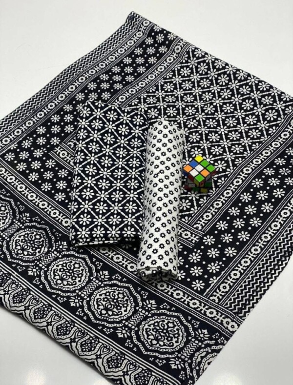 Hand Made Beautiful Ajrak Cotton jall Suits - Image 4