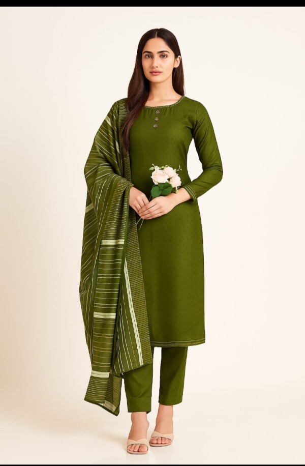 New High Premium Quality Winter Multani Khaddi Susi Arrival 2K25 With best Rate Dupatta With Velvet Strips*  *💃🏼Hit Multani Khaddi Susi Winter Article 2K25*  *🔥🥳New Khaddi Susi Multani High Premium Quality  plain Shirt 2K25*  *💃🏻New Multani Khaddi Susi original With Velvet Strips Heavy Amazing Dupatta*  *❤️Plain Khaddi susi High Premium Quality Trouser*  *🔥Free Fancy Metal Heavy Mirror Neckline*  *We provide best Rates With        Best Quality* Khaddi Susi - Image 11