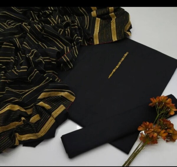 New High Premium Quality Winter Multani Khaddi Susi Arrival 2K25 With best Rate Dupatta With Velvet Strips*  *💃🏼Hit Multani Khaddi Susi Winter Article 2K25*  *🔥🥳New Khaddi Susi Multani High Premium Quality  plain Shirt 2K25*  *💃🏻New Multani Khaddi Susi original With Velvet Strips Heavy Amazing Dupatta*  *❤️Plain Khaddi susi High Premium Quality Trouser*  *🔥Free Fancy Metal Heavy Mirror Neckline*  *We provide best Rates With        Best Quality* Khaddi Susi - Image 9