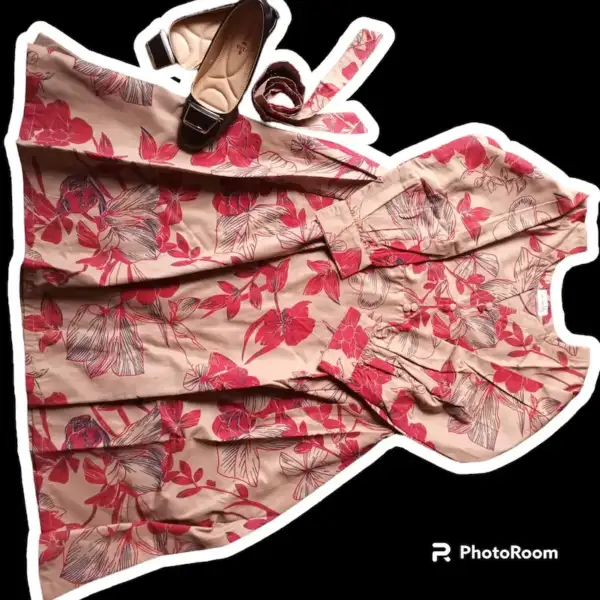Floral cotton frock dress - Image 3