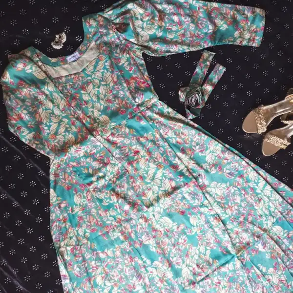 Silk maxi frock - Image 2