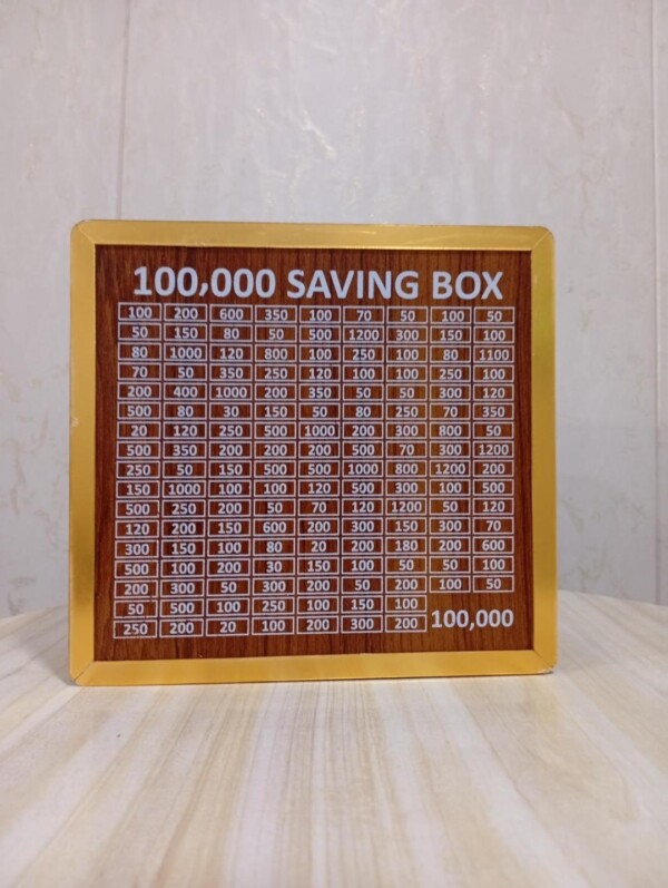 100,000 PKR Wooden Money Saving Box | Cash Challenge Tracker - Image 4