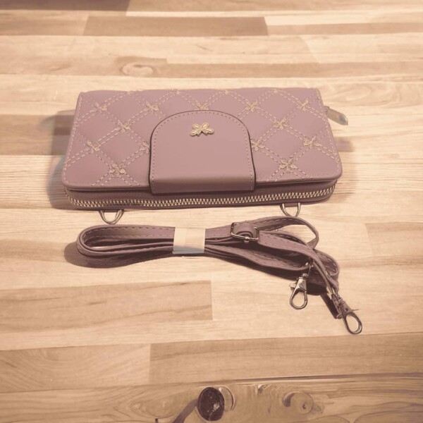 Women's PU Leather Embroidered Clutch - Image 3