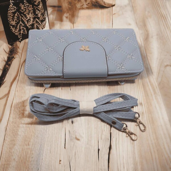 Women's PU Leather Embroidered Clutch - Image 5