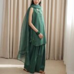 Castleton Green Embroidered Cotton Suit gallery image thumbnail #1