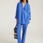Cerulean Blue Linen Co-ord Set gallery image thumbnail #1