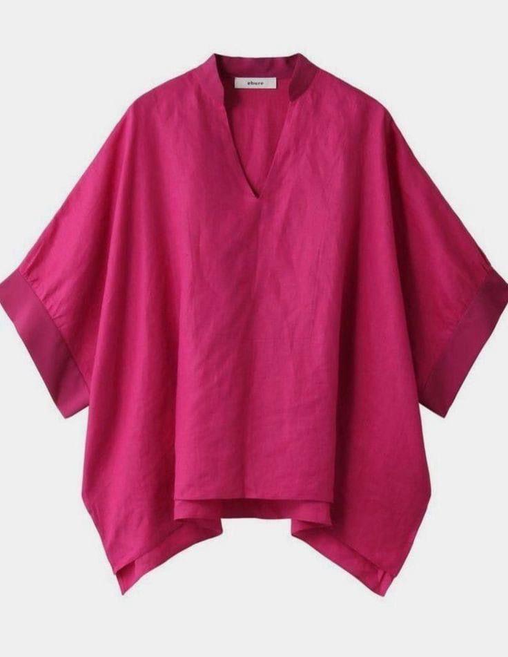 Fuchsia Pink Batwing Top