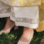 Peach Pink Geometric Embroidered Kurta gallery image thumbnail #1