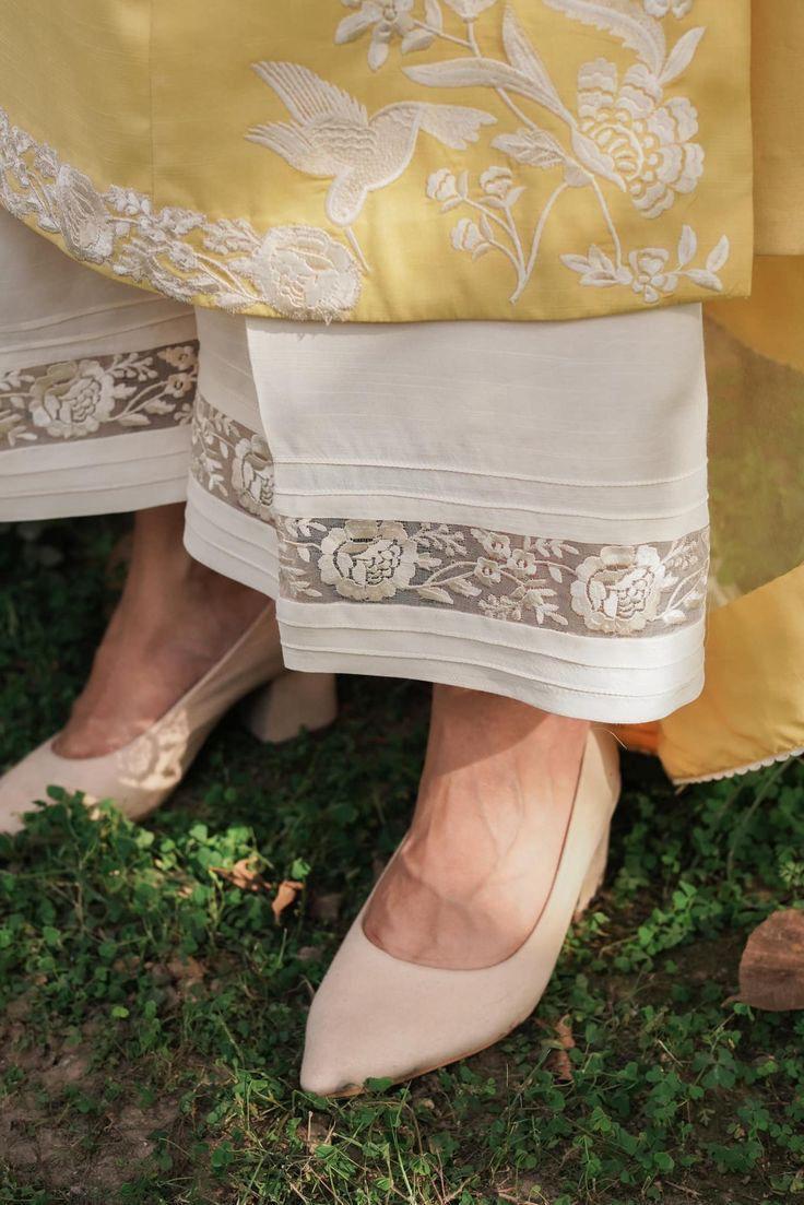 Peach Pink Geometric Embroidered Kurta