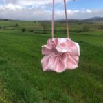 Pink Satin Drawstring Pouch gallery image thumbnail #1