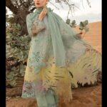 Sage Green Cutwork Organza Ensemble gallery image thumbnail #1