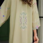 Sage Green Meadow Embroidered Dress gallery image thumbnail #1