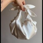 Satin Ribbon-Knot Bridal Bag gallery image thumbnail #1
