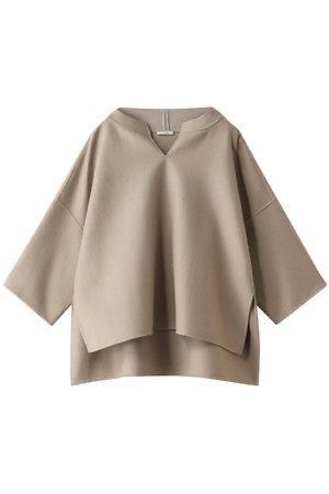 Taupe Oversized V-Neck Tunic