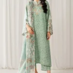 Lawn 3 Pcs Mint Green Embroidered Suit gallery image thumbnail #1